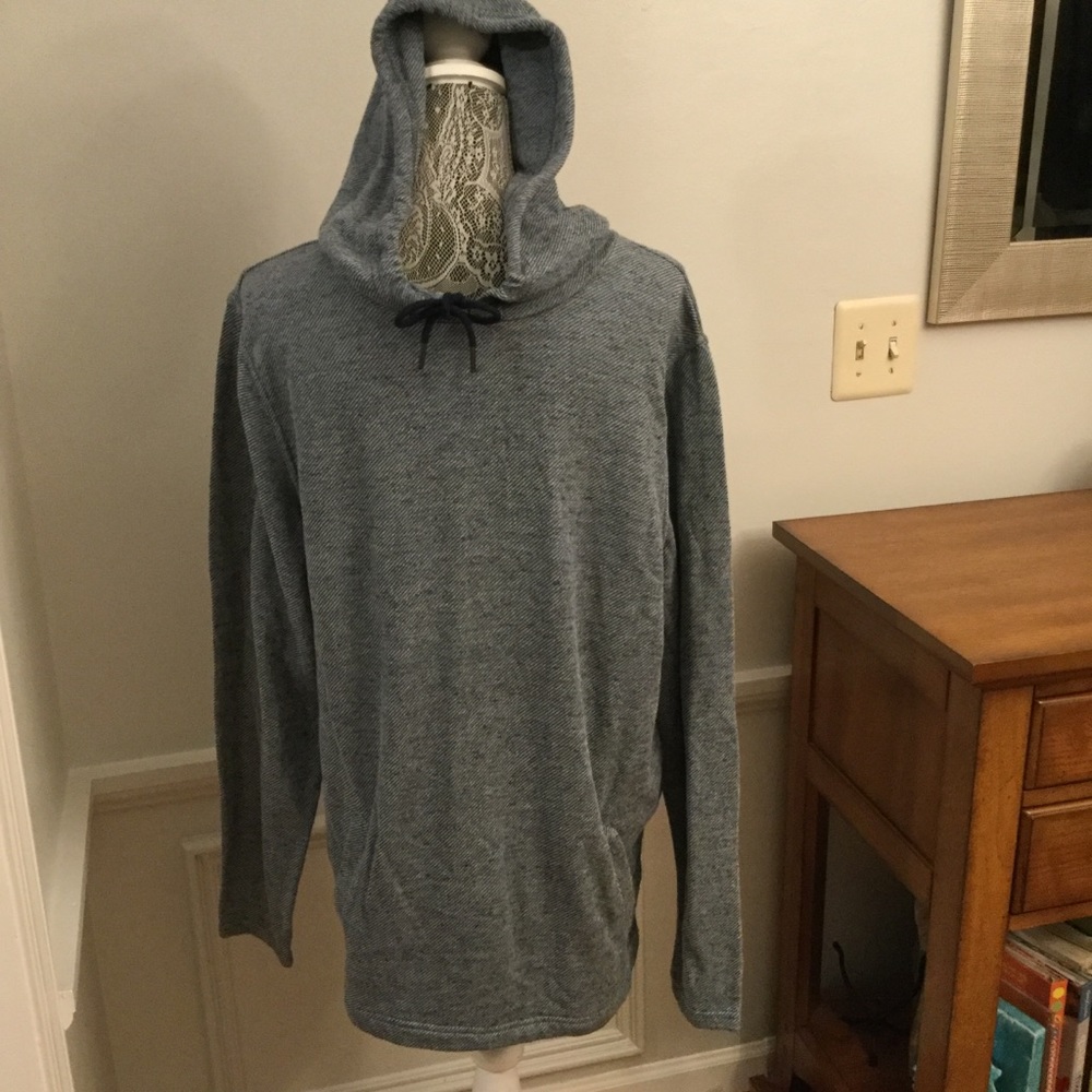 YOUNG MANS BLUE AND CREAM TWEED HOODIE JACKET